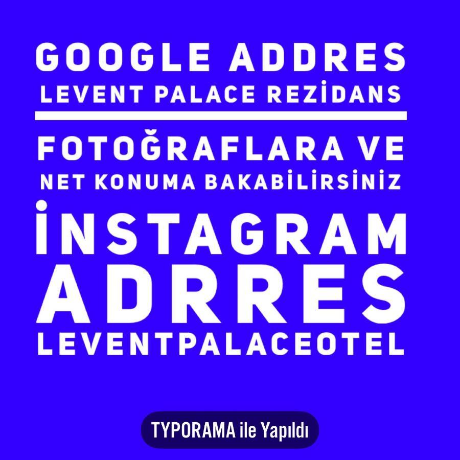 Levent Palace Otel Stdyo Истанбул Екстериор снимка